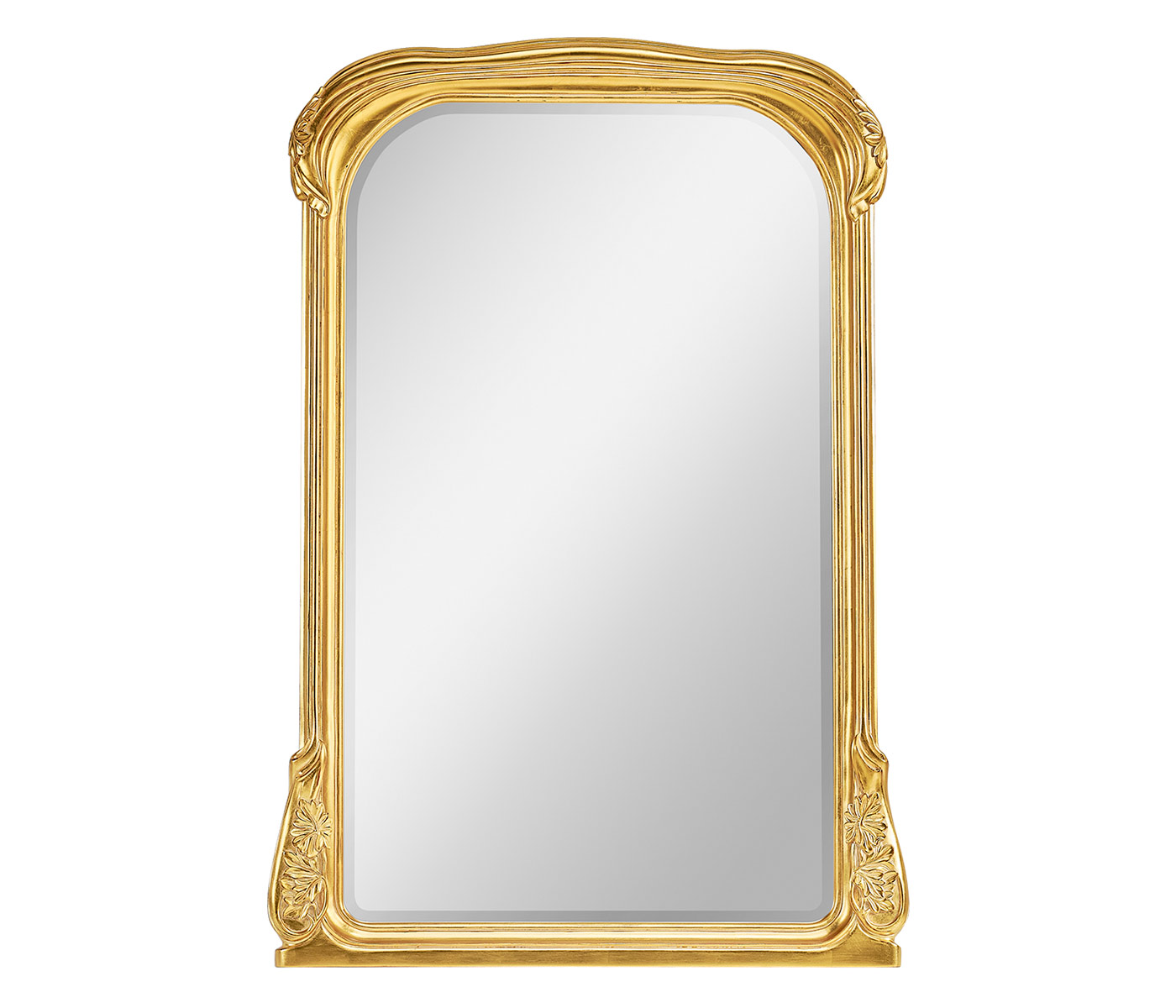 Full length art nouveau gilded mirror without 
