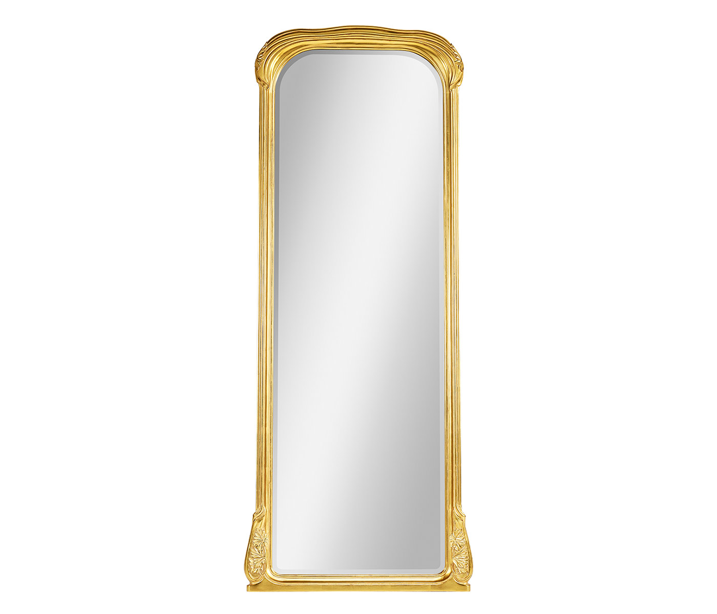 Full length art nouveau gilded mirror without 