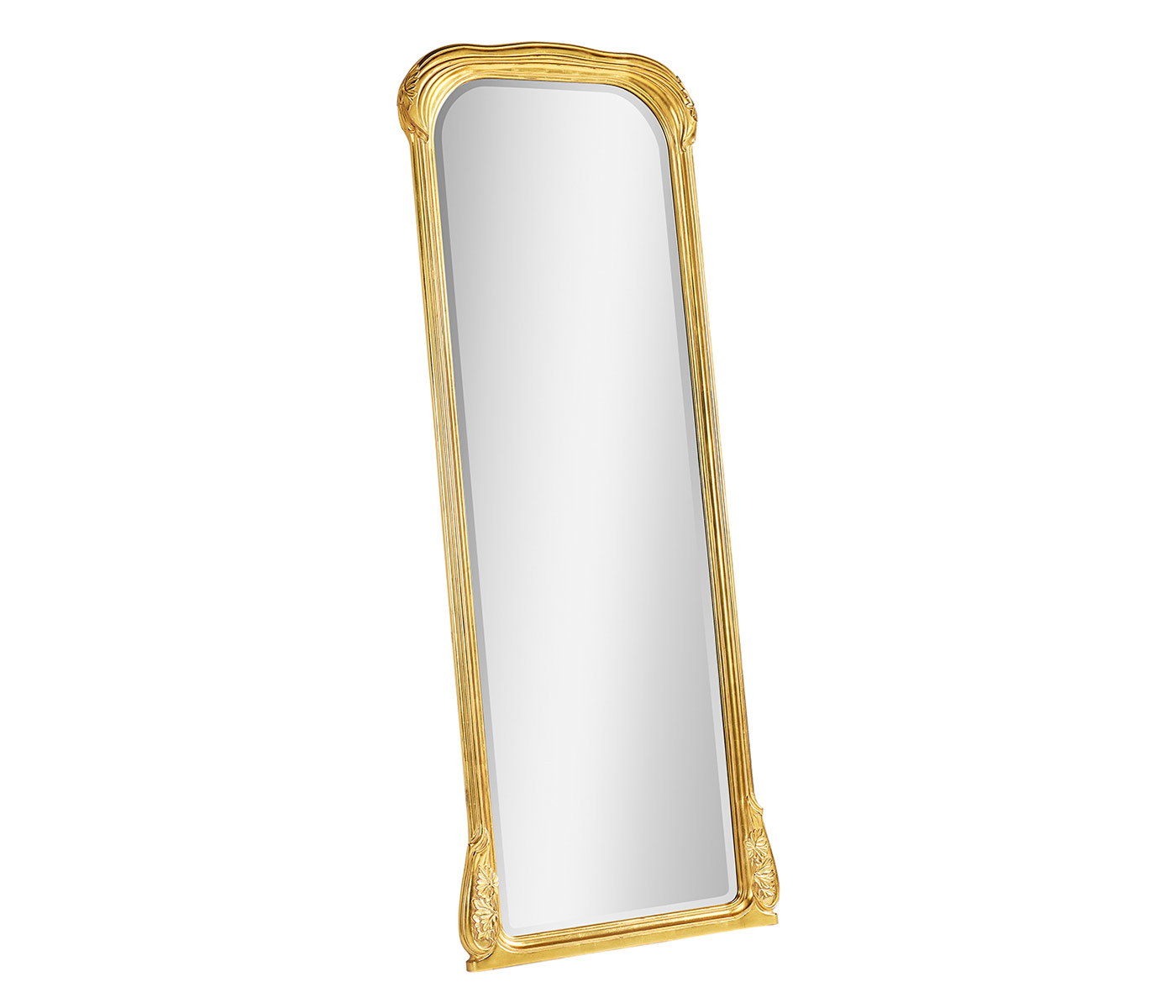 Full length art nouveau gilded mirror without 