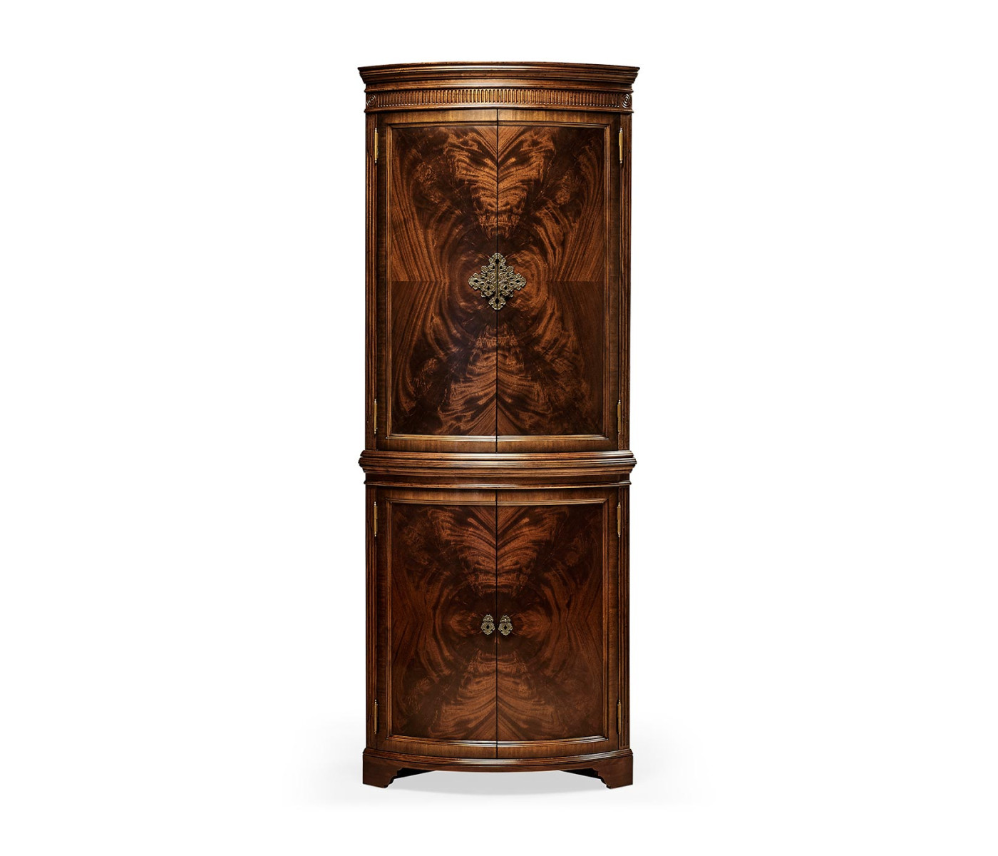 Mahogany Curved Corner Cabinet