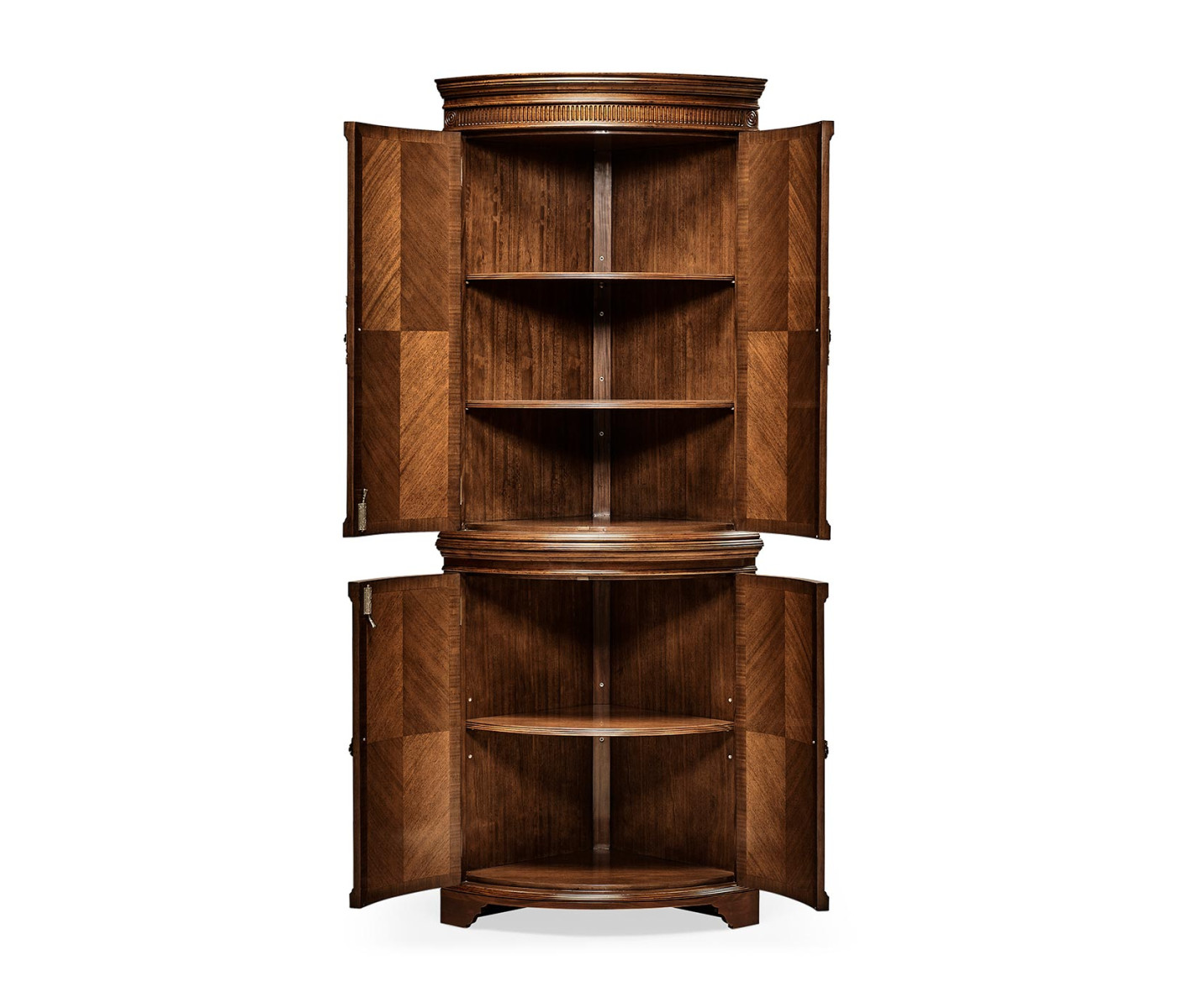 Mahogany Curved Corner Cabinet