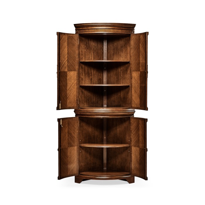 Mahogany Curved Corner Cabinet