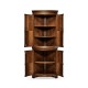 Mahogany Curved Corner Cabinet