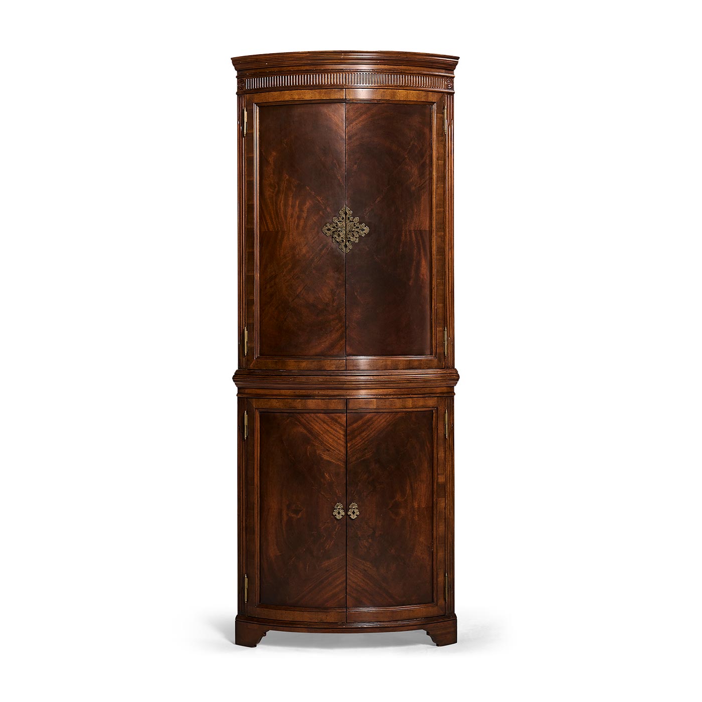 Mahogany Curved Corner Drinks Cabinet