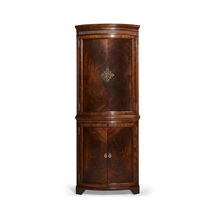 Mahogany Curved Corner Drinks Cabinet