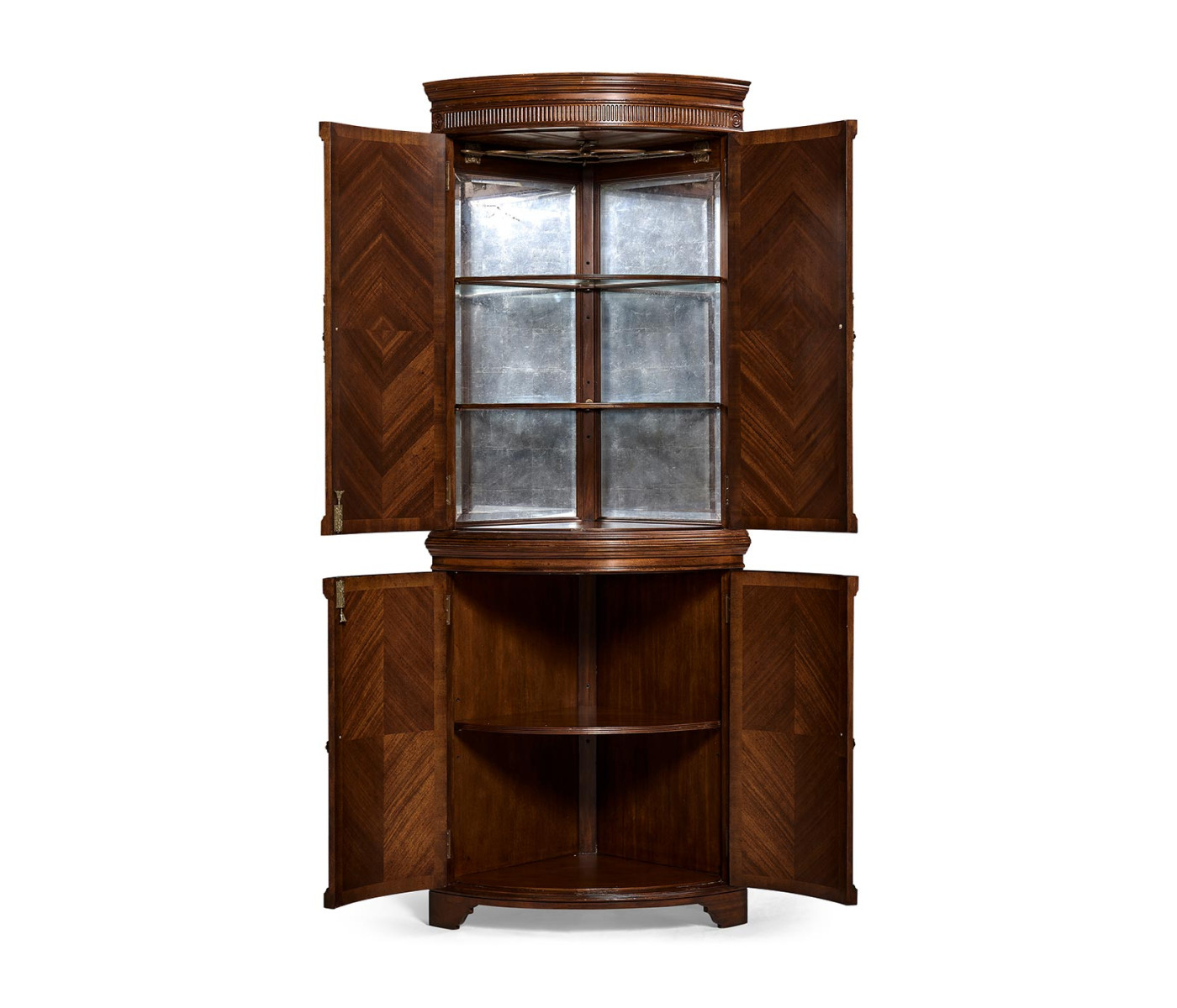 Mahogany Curved Corner Drinks Cabinet