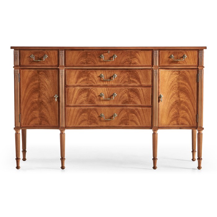 Mahogany Sideboard with Shallow Curved Doors