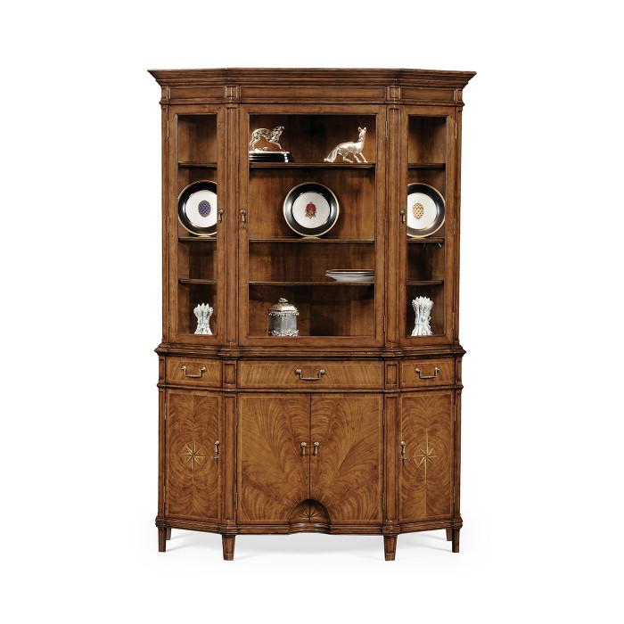 Starburst walnut display cabinet