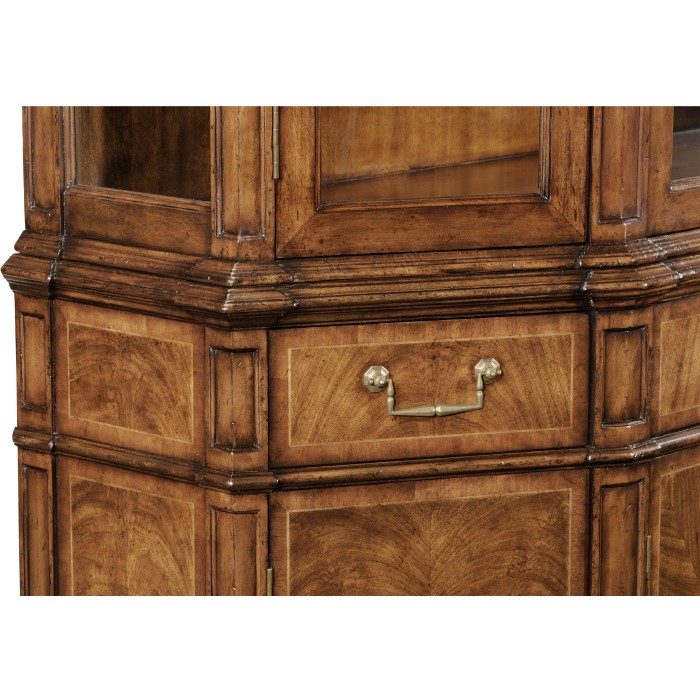 Starburst walnut display cabinet