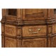 Starburst walnut display cabinet