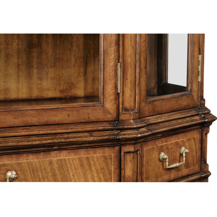Starburst walnut display cabinet
