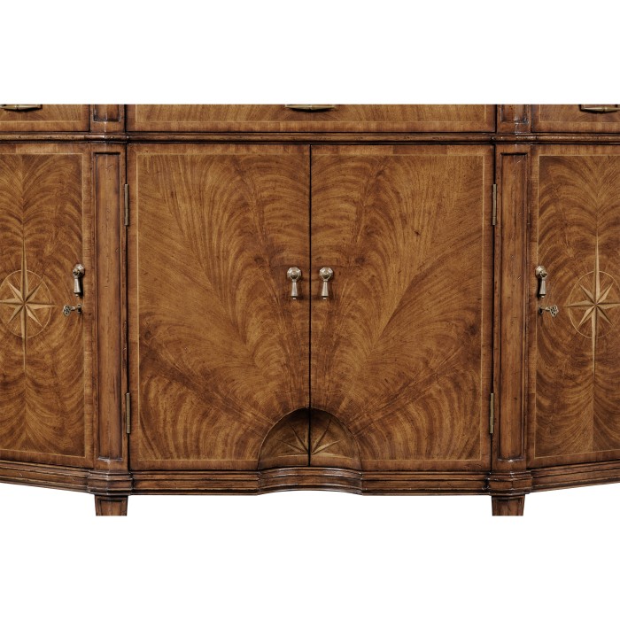 Starburst walnut display cabinet