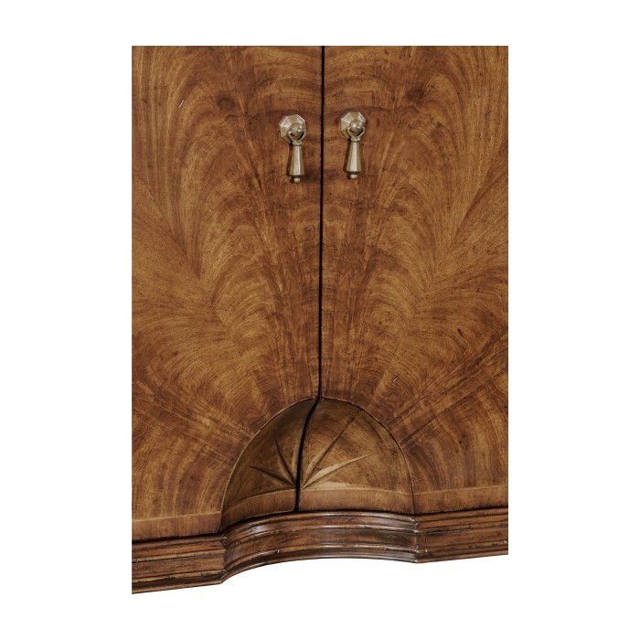Starburst walnut display cabinet