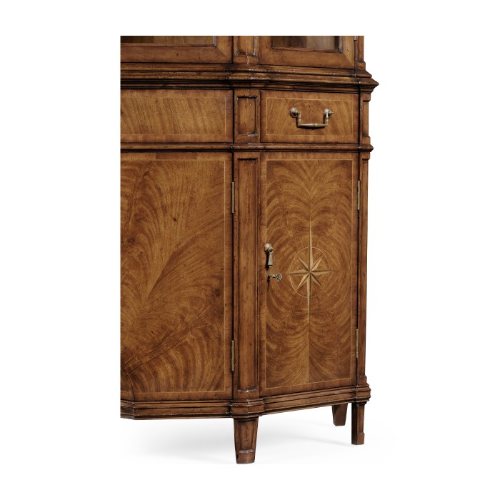 Starburst walnut display cabinet