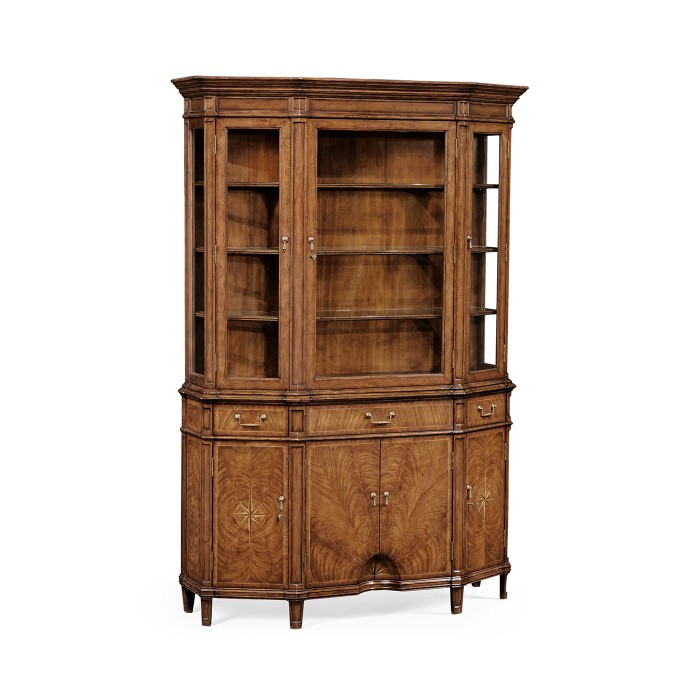 Starburst walnut display cabinet