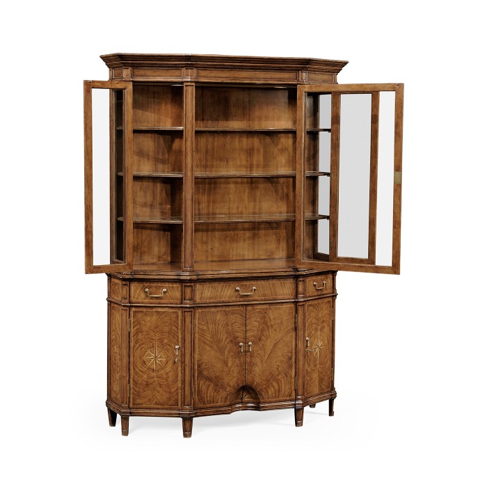Starburst walnut display cabinet