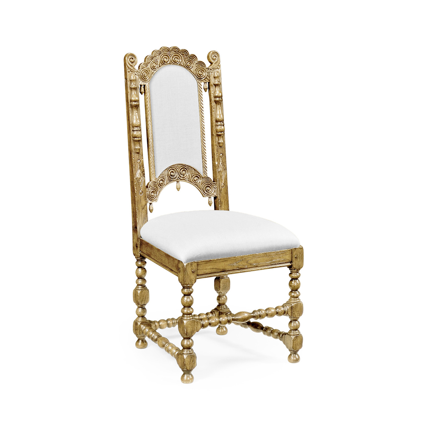 Elizabethan Style Natural Oak Side Chair