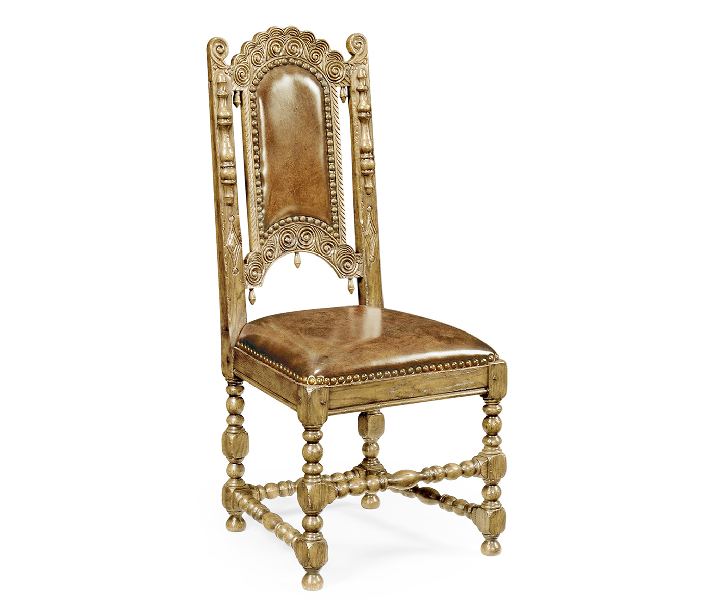 Elizabethan Style Natural Oak Side Chair