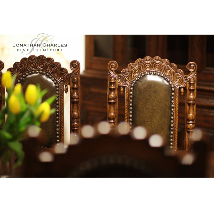 Elizabethan Style Dark Oak Side Chair