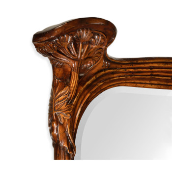 Walnut Carved Mirror Frame