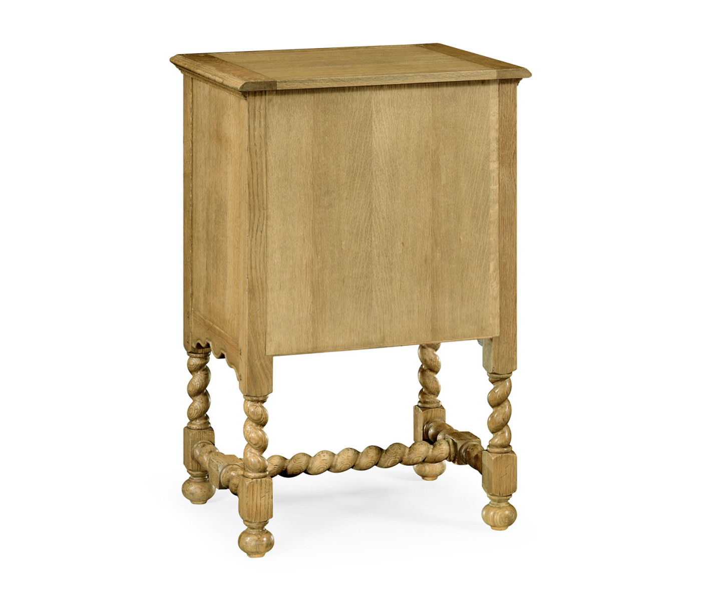 Linenfold Natural Oak Bedside Chest