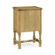 Linenfold Natural Oak Bedside Chest