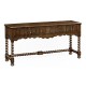 Linenfold Dark Oak TV Base