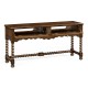 Linenfold Dark Oak TV Base