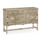 Linenfold Grey Oak Sideboard