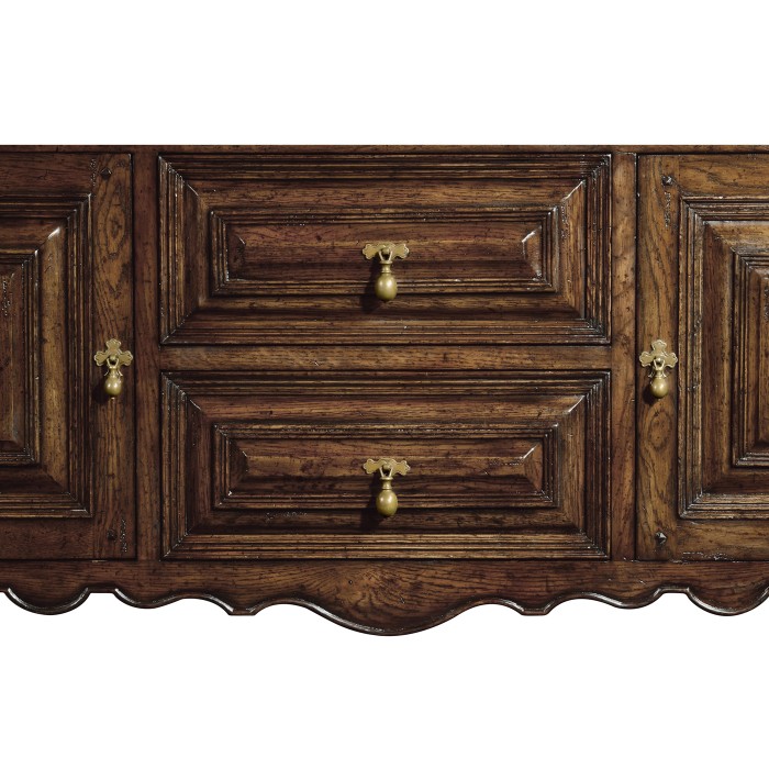 Linenfold Dark Oak Sideboard