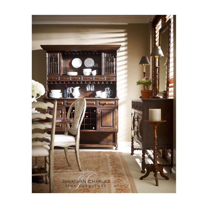 Linenfold Dark Oak Sideboard