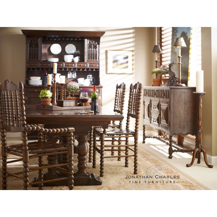 Linenfold Dark Oak Sideboard