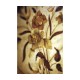 Floral marquetry wall hanging panels (Pair)