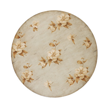 Distressed Painted Floral Tilting Table