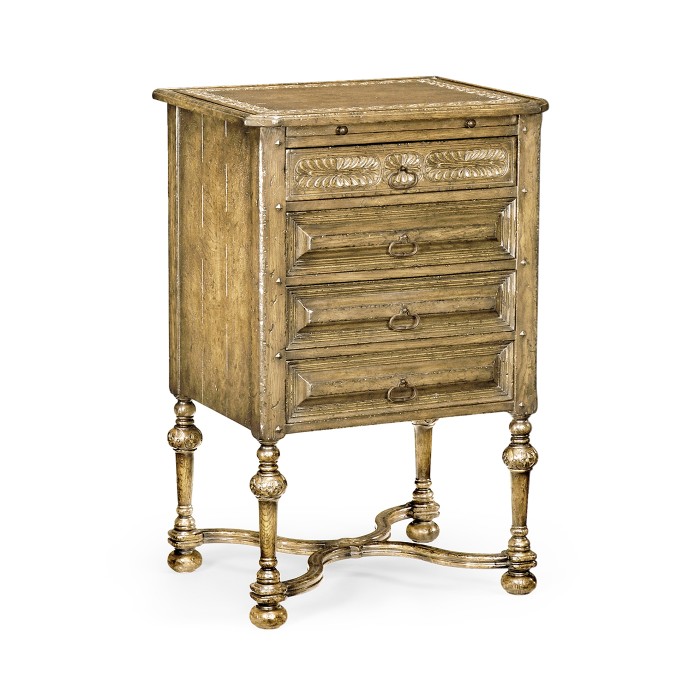 Tudorbethan Natural Oak Bedside Chest of Drawers