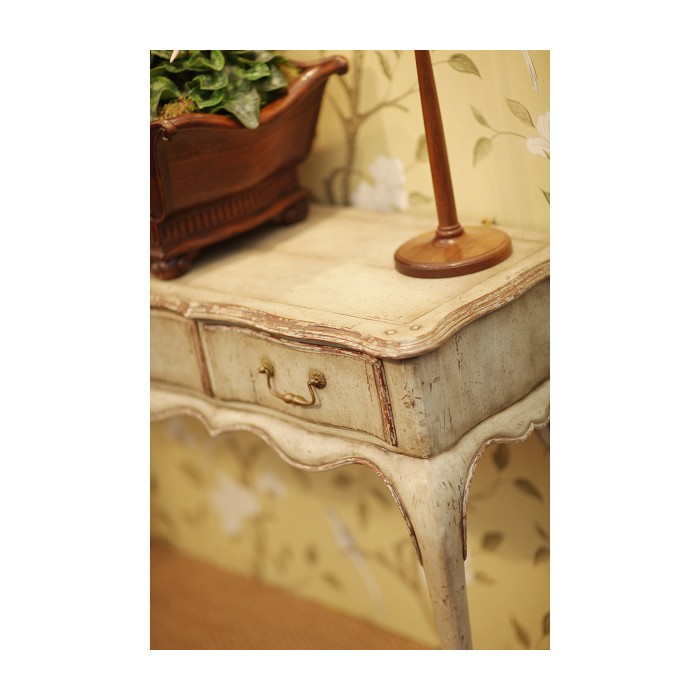 French provincial grey painted console