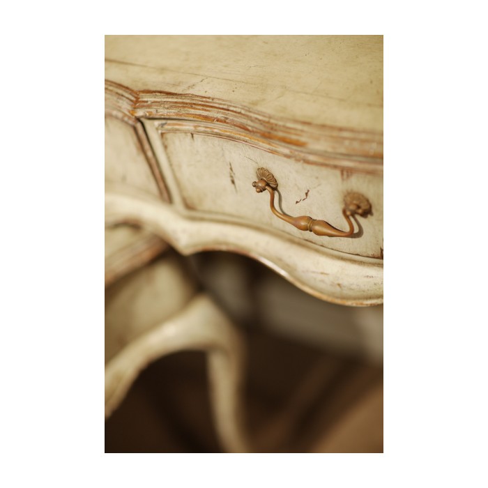 French provincial grey painted console