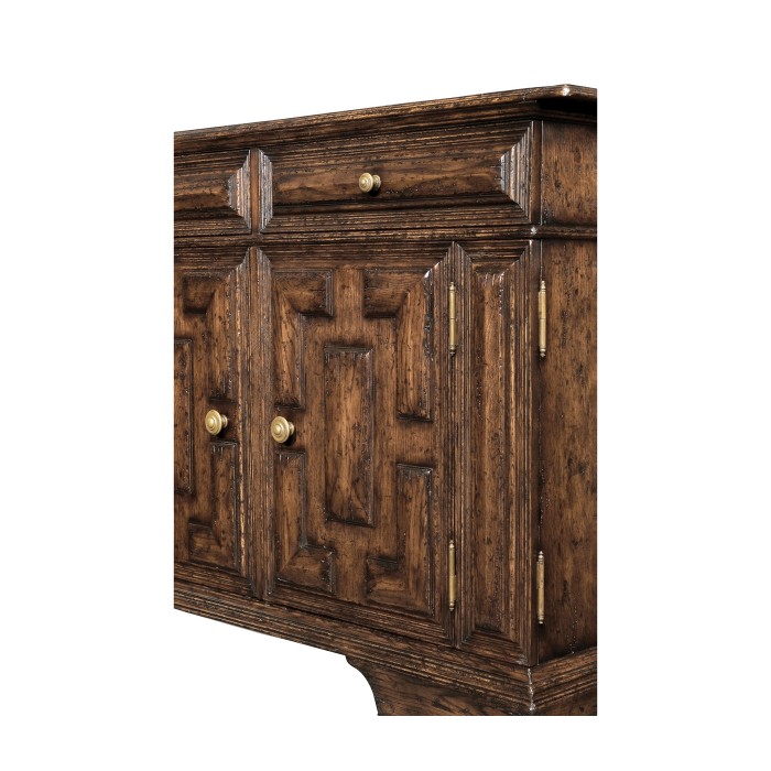 Tudor Style Dark Oak Side Cabinet