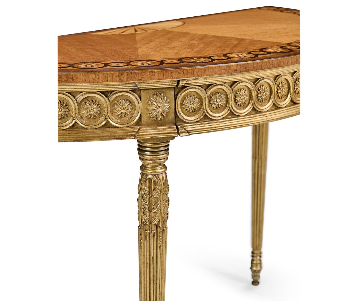Gilded Demilune Console