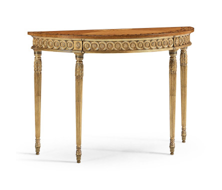 Gilded Demilune Console