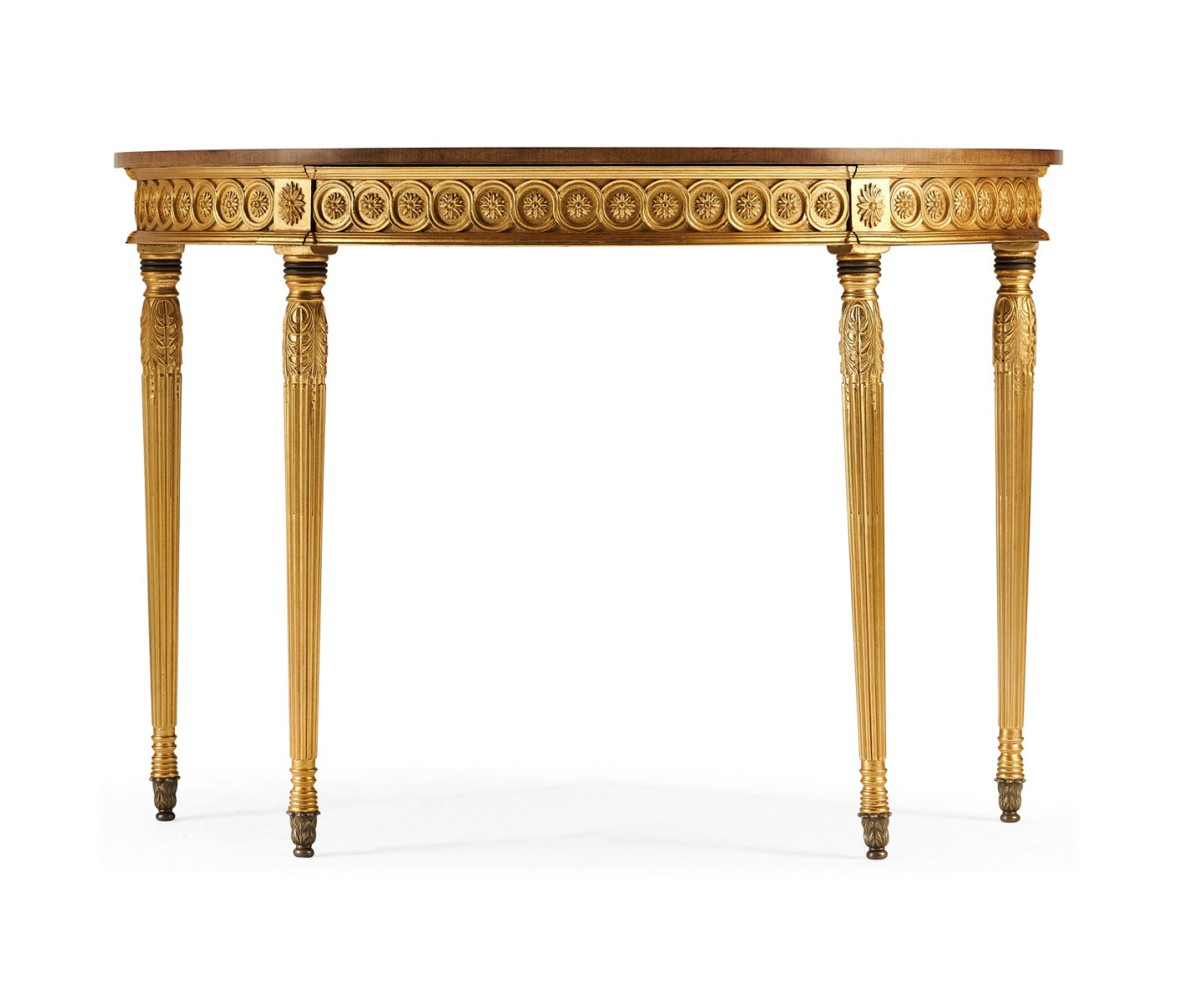 Gilded Demilune Console