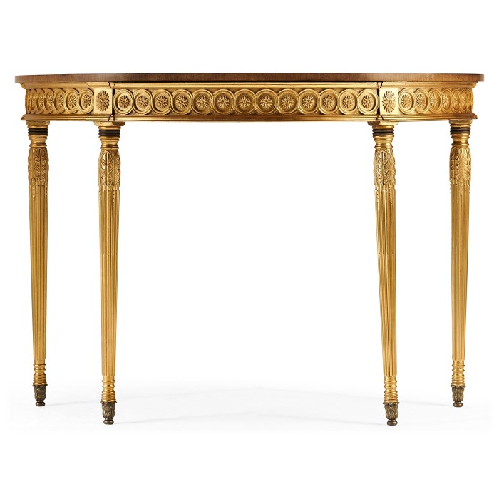 Gilded Demilune Console