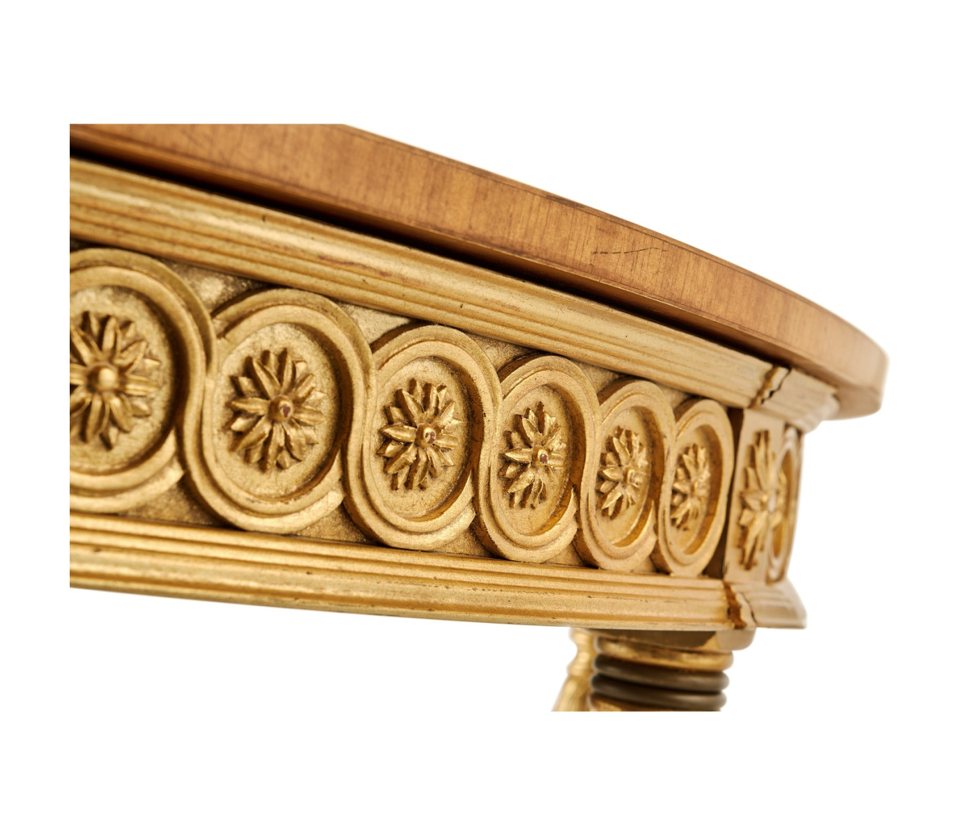 Gilded Demilune Console