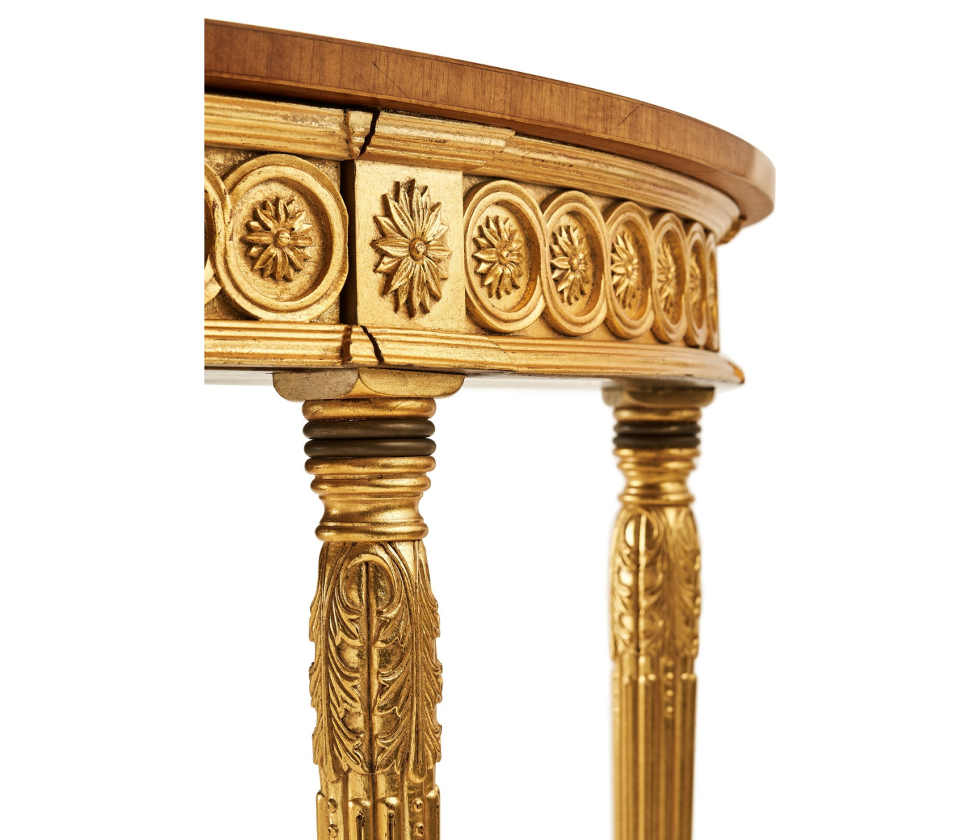 Gilded Demilune Console