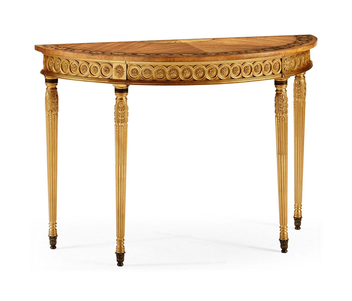 Gilded Demilune Console