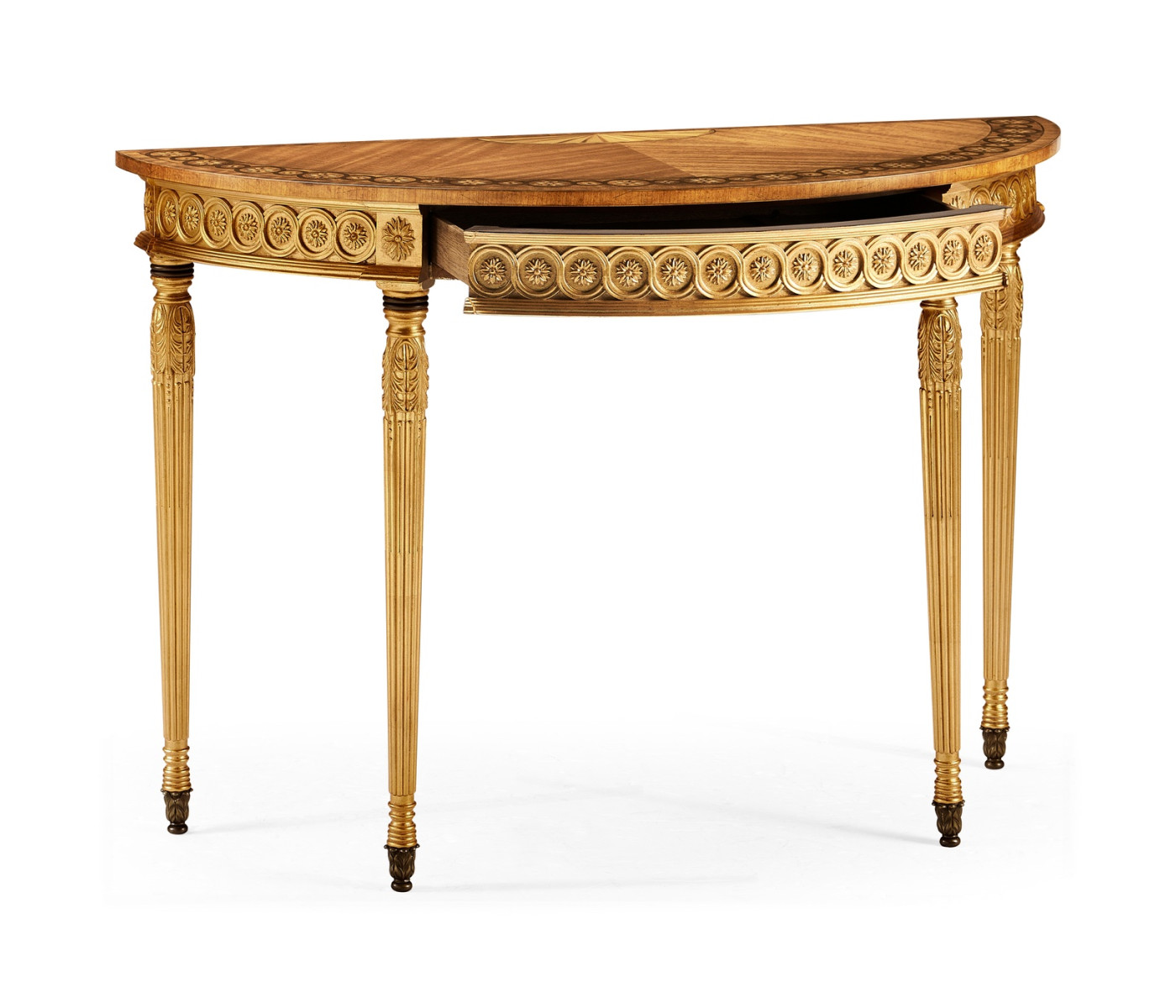 Gilded Demilune Console