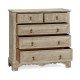Linenfold Grey Oak Chest Of Drawers