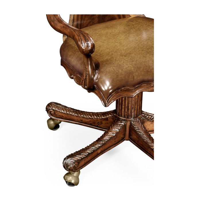 George I Style Adjustable Desk Chair (Mahogany)