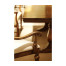 Jacobean Style Natural Oak Upholstered Back Arm Chair