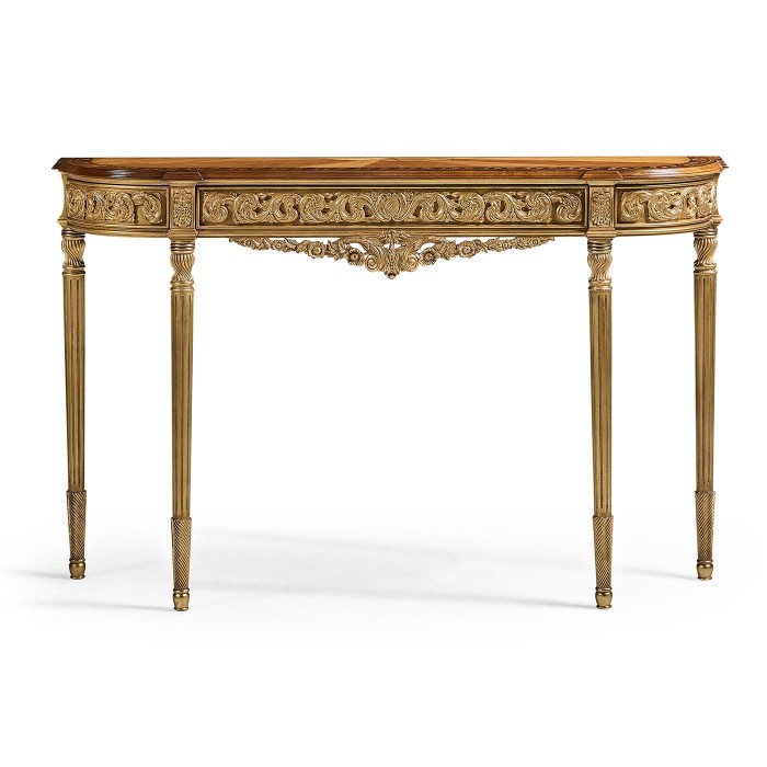 Louis IV Style Narrow Gilded Console